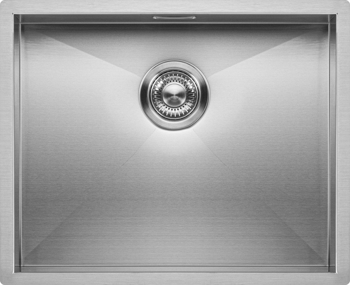 Mizzo Quadro Spüle 50X40CM - Große Küchenspüle - Unterbau / Flush-mount / Versenkt - Edelstahlspüle