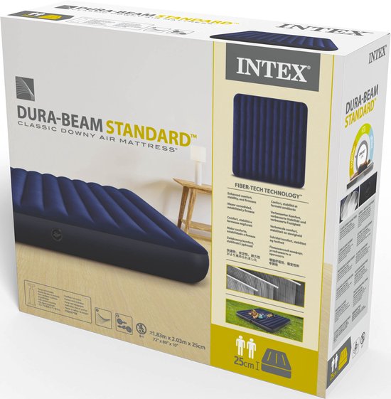 Intex King Dura-Beam Classic Downy Luftmatratze – 203 × 183 × 22 cm