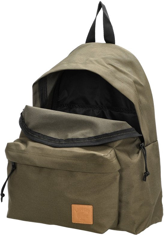 LACOSTE Freizeitrucksack mit Laptopfach Rucksack mit Aufnäher Ivy Green Khaki