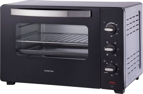 Inventum OV457B - Freistehender Umluftofen - Drehtisch - 45 Liter - 2000 Watt - 6 Programme - Schwarz