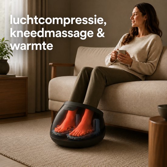 Northwall Fußmassagegerät – Shiatsu-Fußmassage mit Luftkompression und Infrarotwärme – für eine verbesserte Durchblutung, Entspannung und Erholung – inklusive Fernbedienung