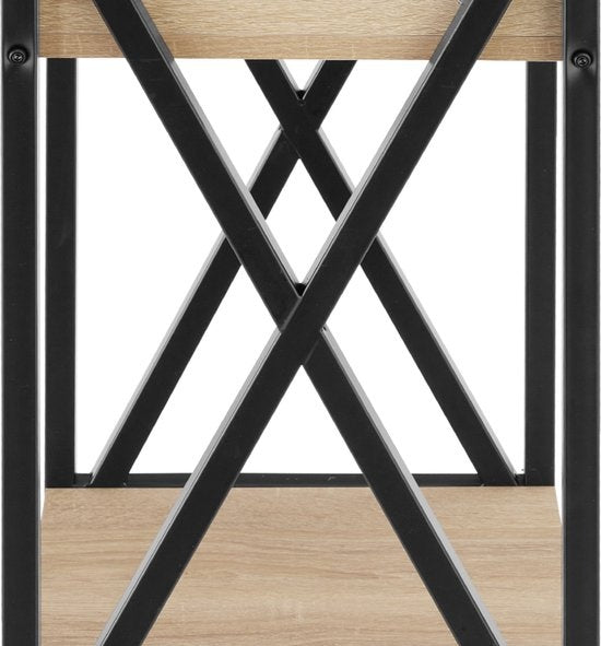 tectake - Beistelltisch Dayton - Industrie - hellbraun -35 x 35 x 70,5 cm - 404452