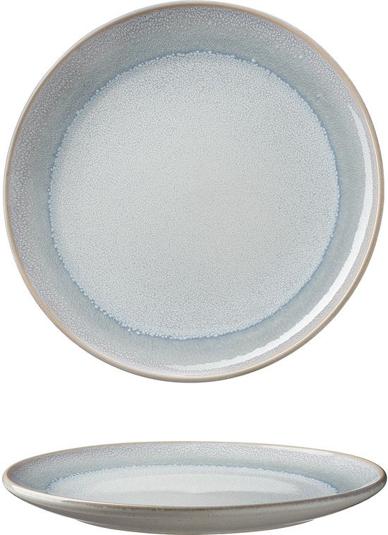 tectake® Geschirrset Mare – 30-teilig – Steingut mit glänzender Glasur - Für 6 Personen - Handgefertigtes Geschirr - Modernes Tellerset mit großen und kleinen Tellern, Schüsseln, Schälchen und Tassen - Spülmaschinen- und mikrowellengeeignet - Sandfarben