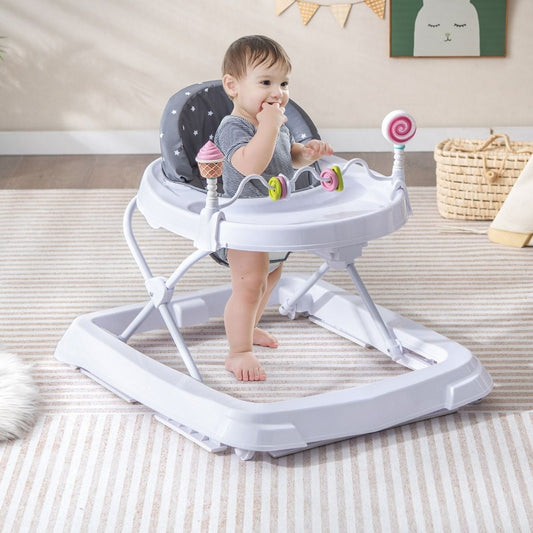 Coast Lauflernhilfe für Babys - verstellbar - abnehmbares Sitzkissen - grau