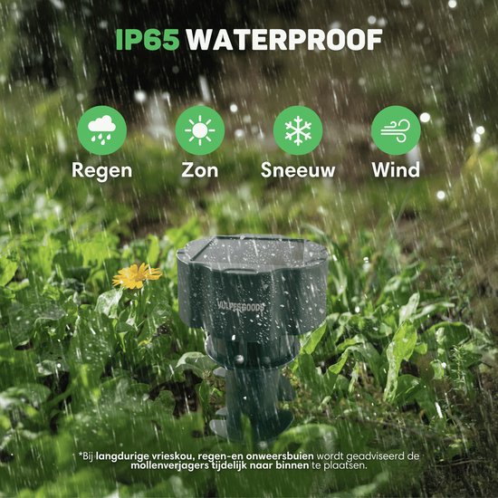 Vulpes Goods® Repellent - Maulwurfsabwehr - 4 Stück - Mausabwehr - Maulwurfskontrolle - Solarbetrieben - Wasserdicht - Tierfreundlich - PRO V2