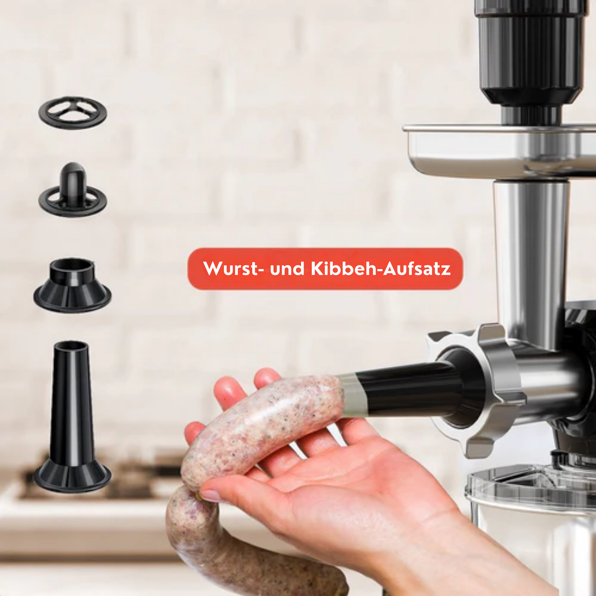 KitchenBrothers Küchenmaschine - Komplettset - 15 Zubehörteile - Küchenroboter - 6L - 1500W - Schwarz