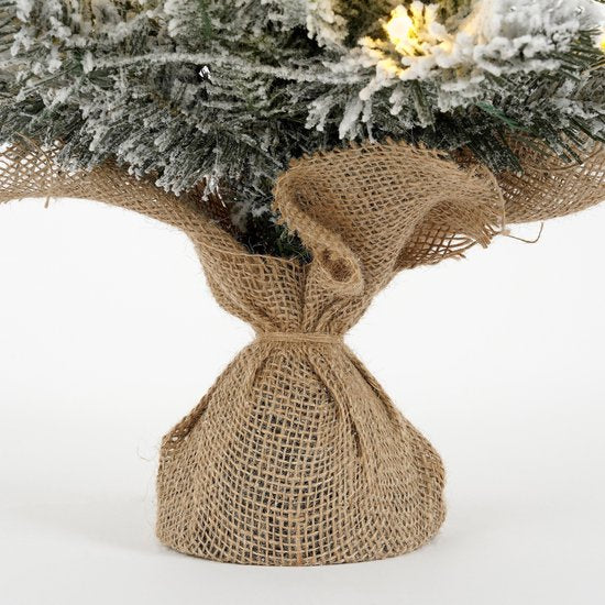 Black Box Trees Kunstweihnachtsbaum Grimshaw mit Schnee H60 x T46 cm – Kunstbaum im Jutesack – Kunstweihnachtsbaum für den Innenbereich – 56 Zweige – Grün