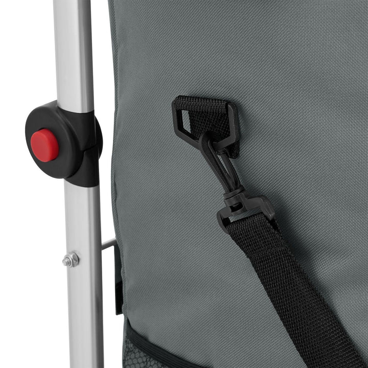 Juskys Foldable Stair Runner Einkaufstrolley 56L - Grau - 98×37×43 cm