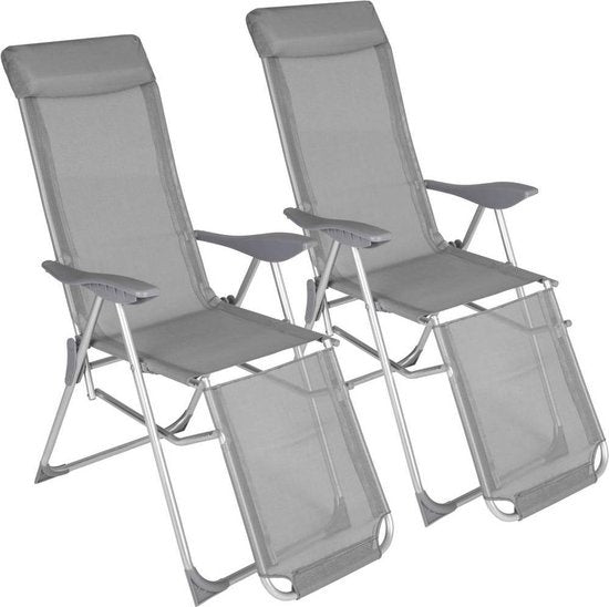 tectake - Satz von 2 klappbaren Gartenstühlen
