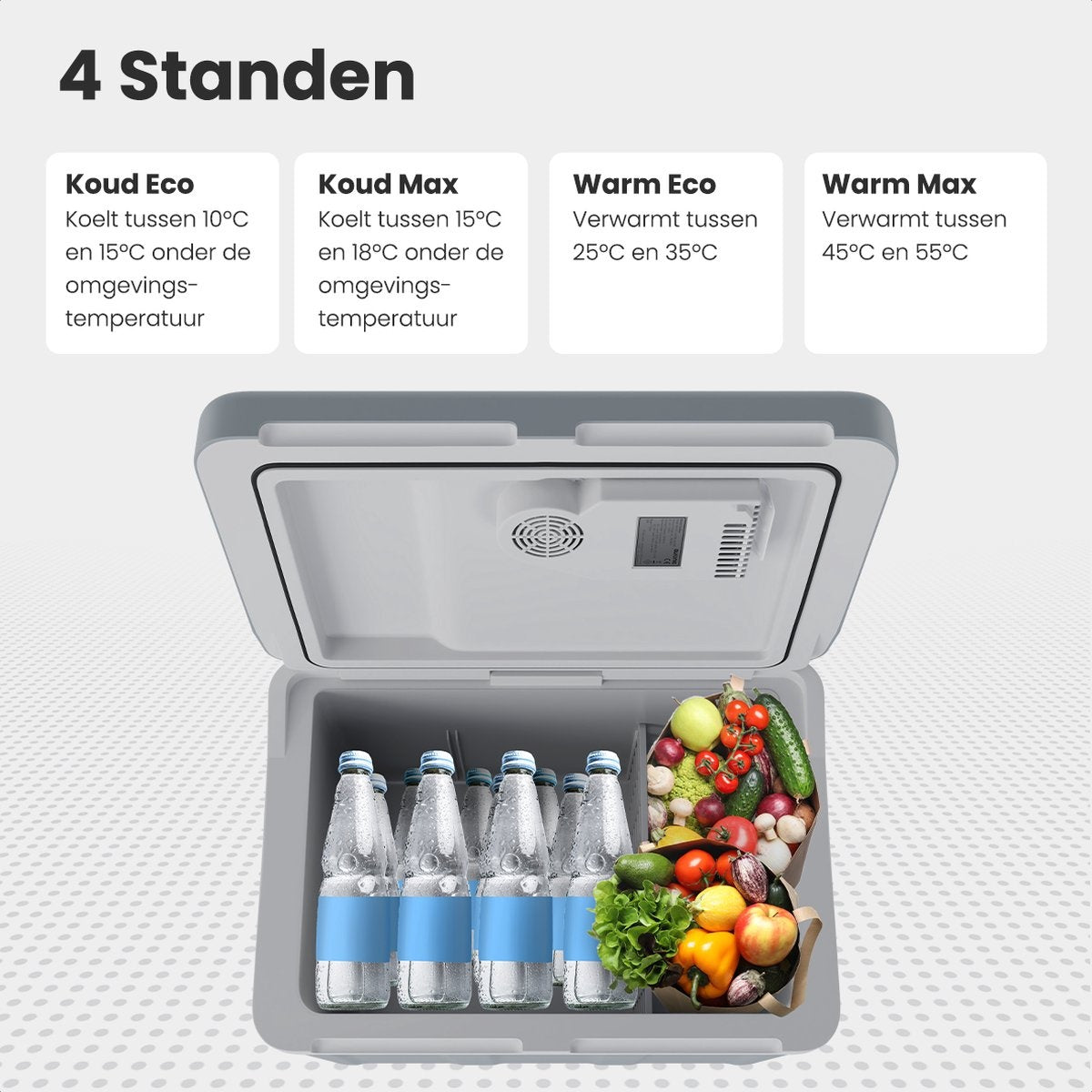 Auronic Electric Kühlbox - Kühlbox - 40L - 12V und 240V - Grau