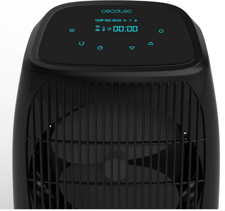 Cecotec Ready Warm 9600 Smart Force Heizlüfter - 2000W - Mit einstellbarem Thermostat & 3 Stufen - Frost- & Überhitzungsschutz - Kunststoff - Schwarz