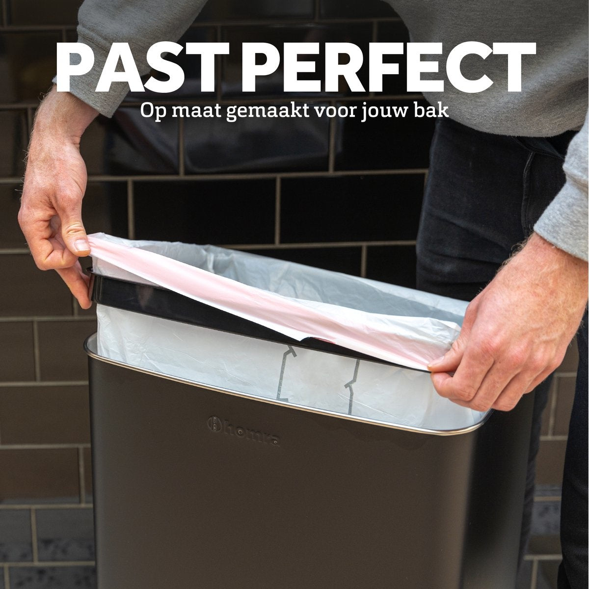 BagFitter Pink B 50L Müllbeutel mit Trageriemen aus 100% recyceltem Kunststoff - 75cm x 61cm - 30 Stück - 50 Liter - Müllbeutel - Müllsäcke passend für Homra Lux und StangVollby Mandal u.a.