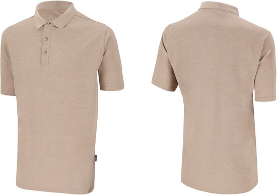 Bamboo Elements – Herren-Poloshirt – Dark Sand Beige - Größe M – Herren-Poloshirt – Kurzarm – Piqué-Stoff – Herren-T-Shirt – Bambus