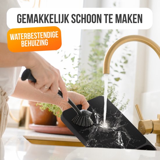 Strex Küchenwaage Digital - Küchenwaage - 1 g bis 10 kg - Tara-Funktion - Batterien enthalten - Schwarz