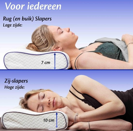 EL Life Orthopädisches Kissen gegen Nackenschmerzen - Ergonomisches Memory Foam Kissen - 55 x 35 cm