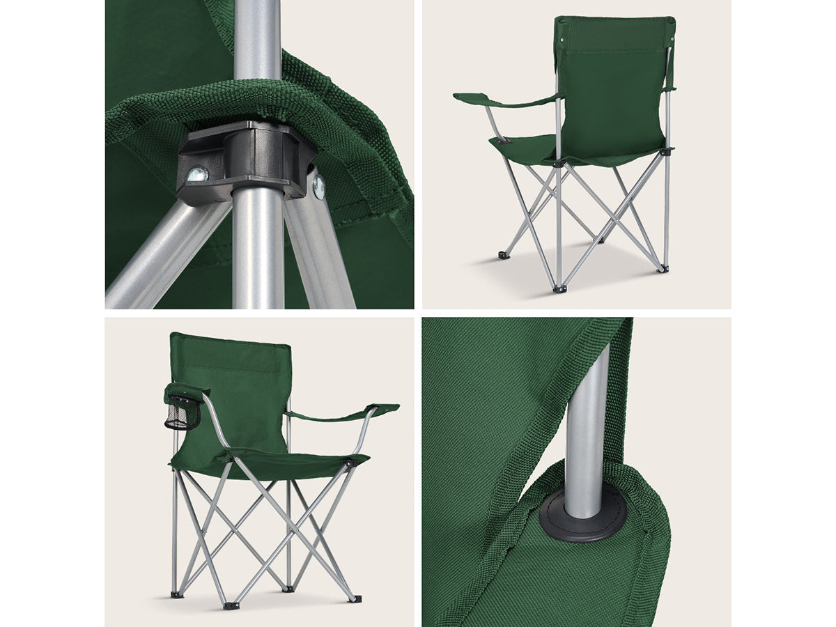 Trvlmore Campingstühle Basic 2er Set - Schwarz - Leichtgewicht 2,2 kg - Belastbarkeit 120 kg
