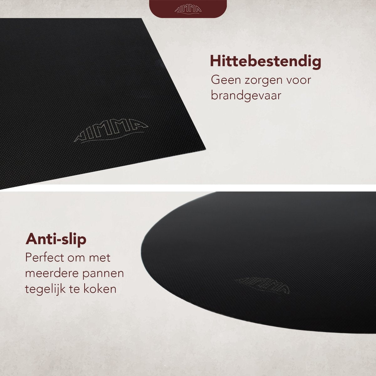 Nimma Induktionsschutz - 5er Set - Induktionsmatte rund und eckig - bis 240 Grad - Ã˜22cm - Silikon