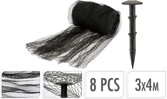 ProGarden Teichabdecknetz - 4x3 m - schwarz