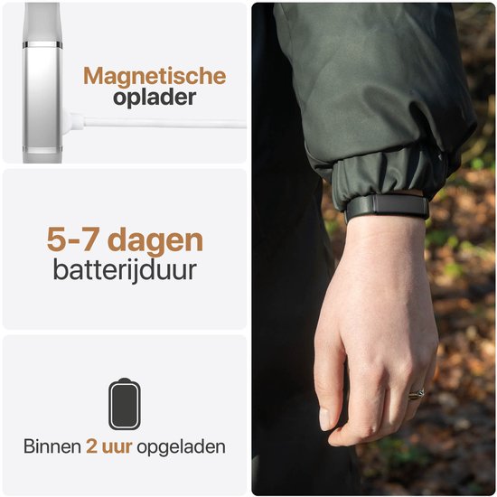 Activity Tracker - Wasserdicht IP68 - Misst Herzfrequenz, SpO₂ und Schlaf - Schrittzähler - Eloxiertes Aluminium - BREND App - Grau - BREND BR-2249