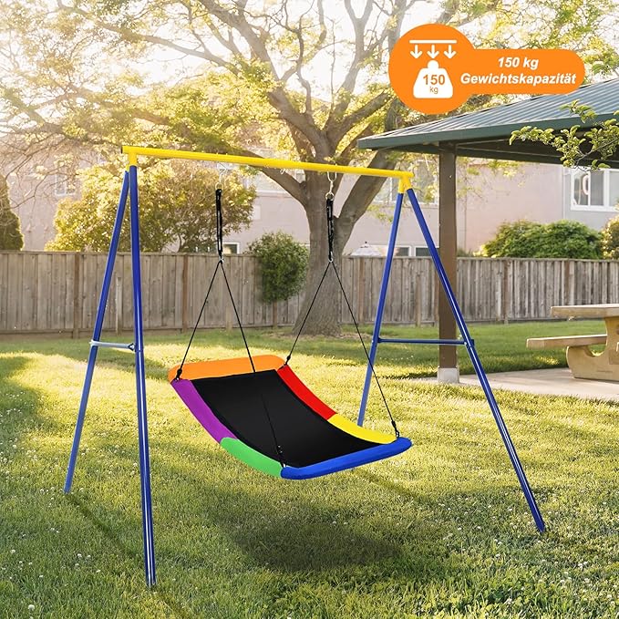 Coast Nest Skel Kinderschaukel für den Baum mit 100–160 cm verstellbarem Seil, farbig, 123 x 45 cm