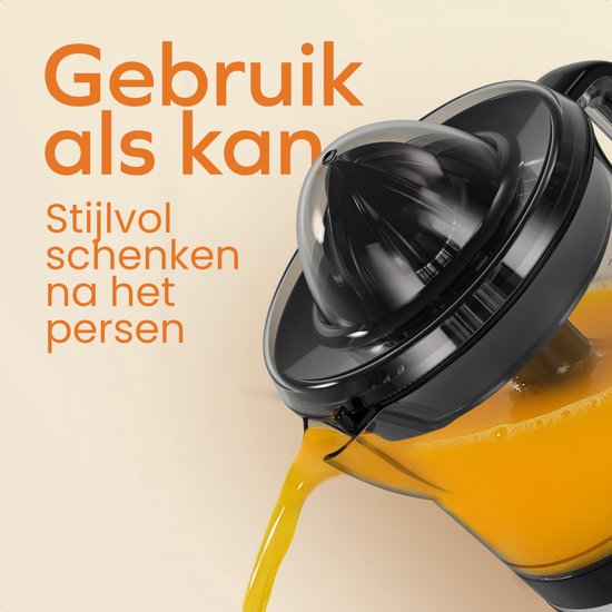 KitchenBrothers Zitruspresse - Kompakt - Manuell - 0.7L - Schwarz