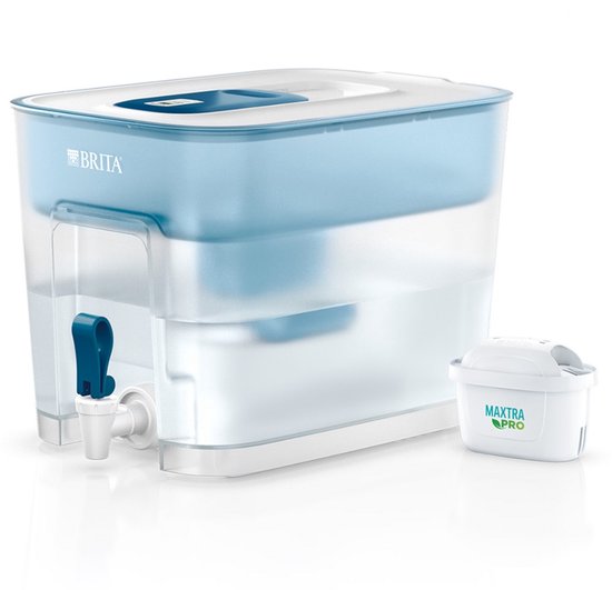 BRITA – Wasserfilterkanne – Flow Cool – Wasserfilter – Wasserspender – 8,2 l – Blau – inkl. 1 MAXTRA PRO ALL-IN-1-Filterkartusche