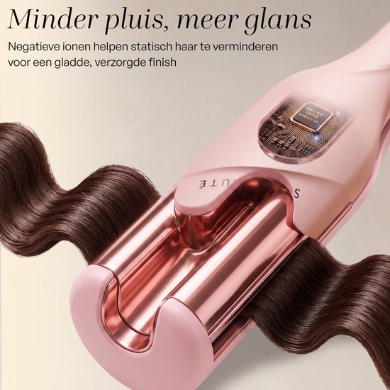 Sansbeauté® Wave Lockenstab 32 mm – Waffel-Lockenstab – Keramik-Lockenstab für Beach Waves – Mermaid Hair Waves – Mermaid Waves Lockenstab – Wavy Hair – Lockenstäbe – The Waver – Haarstyler, Lockenstab – Dünner und dicker Crimper
