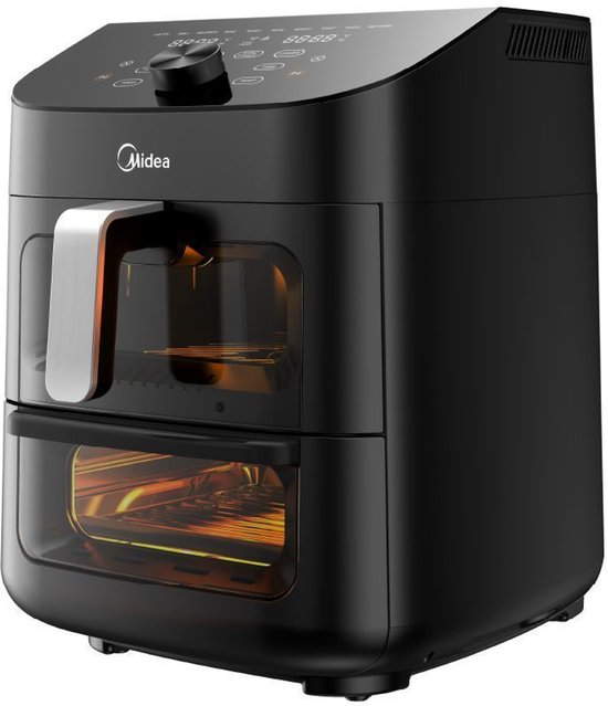 Heißluftfritteuse MF-CY110A – Heißluftfritteuse – doppelstöckig – überlappende Heißluftfritteuse – intelligente WLAN-Synchronisierung mit Alexa - 11 l XL, vertikales, platzsparendes Design – 10-in-1-Korb-Grillpfanne – geeignet für 3 bis 8 Personen – 2400