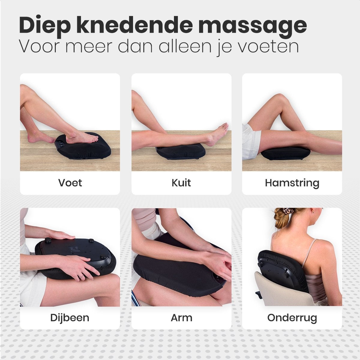 Auronic - Fußmassagegerät - 18 Shiatsu-Massageköpfe - Wärmefunktion - Schwarz