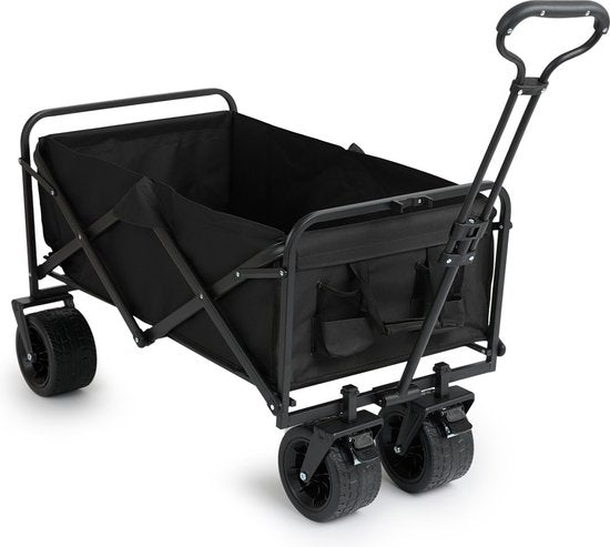909 Outdoor-Wagen - faltbar - Tragfähigkeit 80 KG - 100x57x99cm - Schwarz