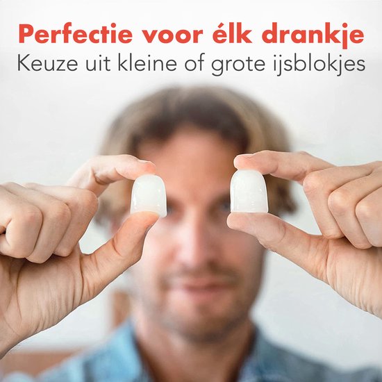 KitchenBrothers Eiswürfelmaschine - 1L - Eiswürfelbereiter mit Eisschaufel - Easy Clean - 9 Würfel in 8 Min. - Schwarz