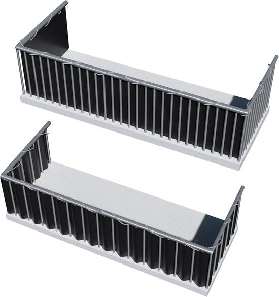 tectake - Balkonsichtschutz, Variante 2 grau 75 cm - 402878