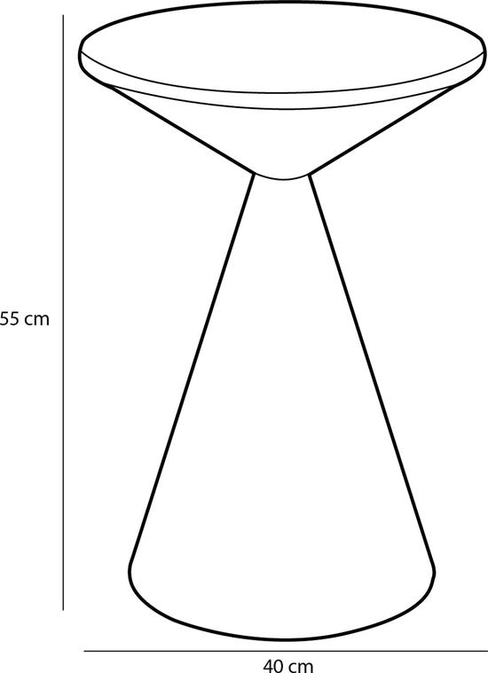 Mica Decorations Royale Beistelltisch - H55 x Ø40 cm - Metall - Schwarz