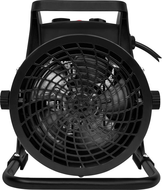 VONROC Elektroheizgerät - Strahlheizgerät - Heizlüfter - Keramik - 3 Stufen: 1000W/2000W/Ventilator - für Räume bis 20m2 - grau