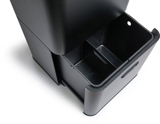 Umuzi Cleaning - Recyclingeimer 63L - Abfalleimer - Sensor - 30.5x41x78cm - Matt Schwarz