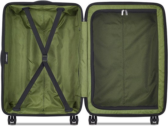Delsey JH004C 68 cm erweiterbarer Reisekoffer – Schwarz