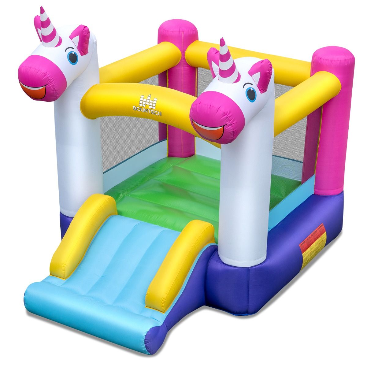 Coast Aufblasbare Spielburg – 2-in-1-Trampolin mit Rutsche – Für Kinder – Mehrfarbig