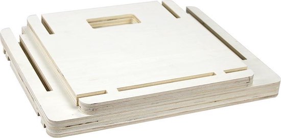 Vinylaufbewahrungskiste für Schallplatten - Aufbewahrung von Schallplatten in einer Vinylaufbewahrungskiste - Holz - weiß