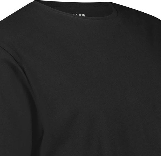 LebasQ T-shirt 3er-Pack - Regular Fit, Stretch-Baumwolle - Schwarz - Größe M