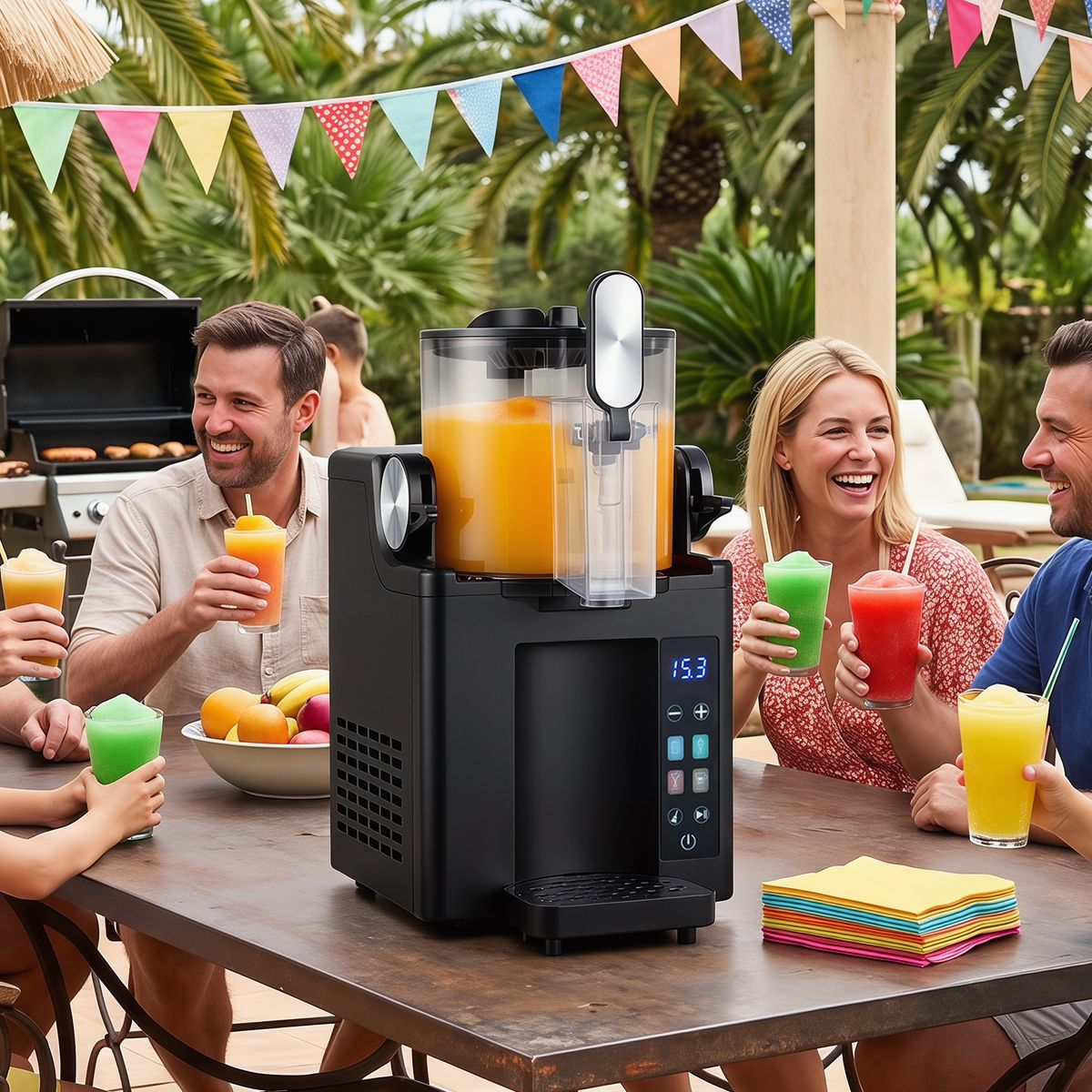 Coast Slush-Maschine – 1,5 Liter – LED-Touch-Bedienung – Selbstreinigungsfunktion – Schwarz