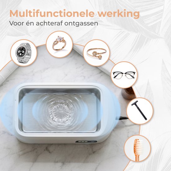 Nuvance Ultraschallreiniger – Brillenreinigungsbad – 640 ml – Ultraschallreiniger für Brillen und Schmuck – Zahnprothesenreiniger