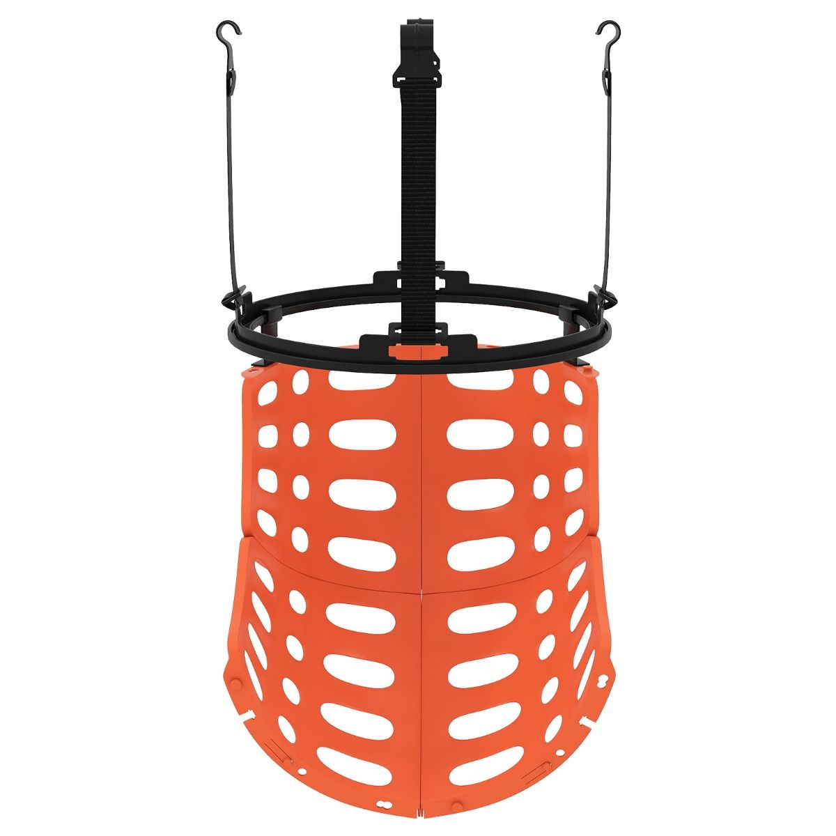 Coast Basketball-Rebounder – um 360 Grad drehbar – einstellbare Rückprallkraft – schwarz und orange