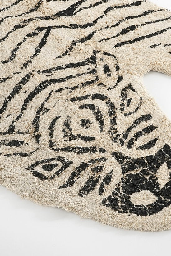 In The Mood - Vorleger Zebra - 180 x 120 cm - Kinderzimmer - Schwarz, Weiß