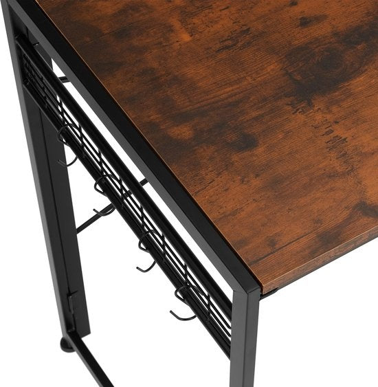 tectake - Paterson Klapptisch 102x51x77cm - dunkelbraun - 404660