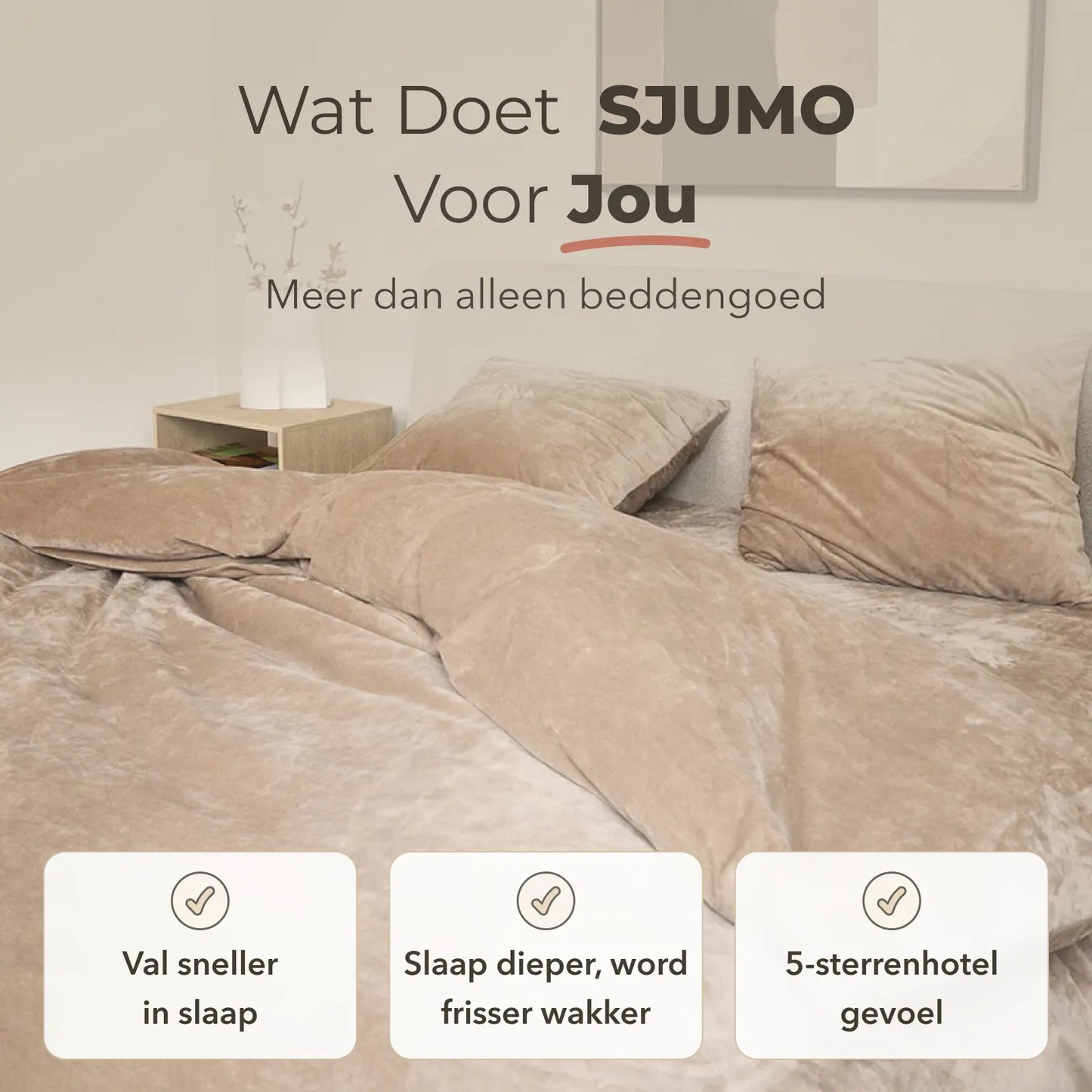 Sjumo Splittopper Spannbetttuch Seidenglatt - 200 x 210/220 cm - Zeitlos Taupe