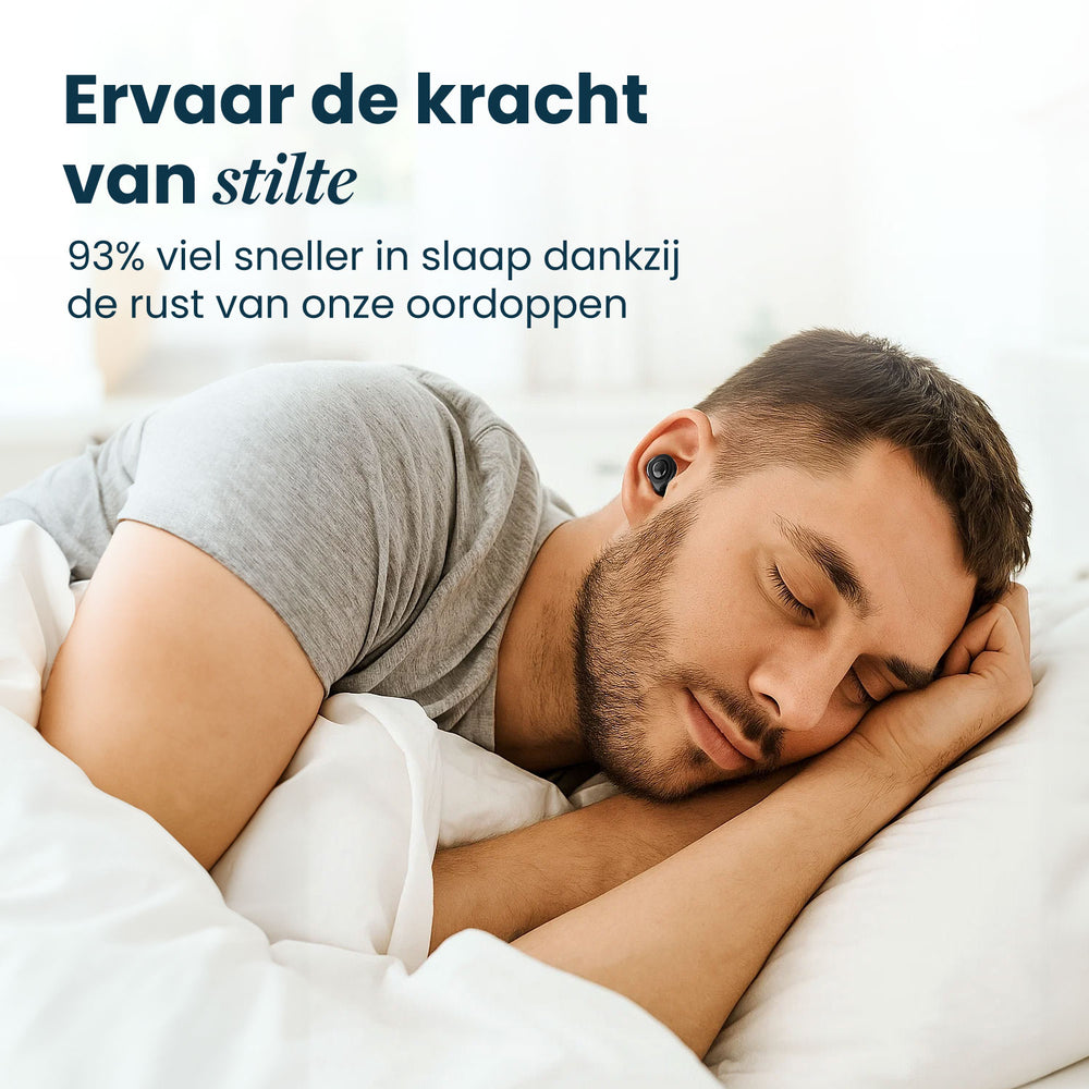 Dreamcare Silent Sleep Ohrstöpsel - Schwarz - Lärmreduzierung bis zu 33 dB - Inklusive 4 Größen
