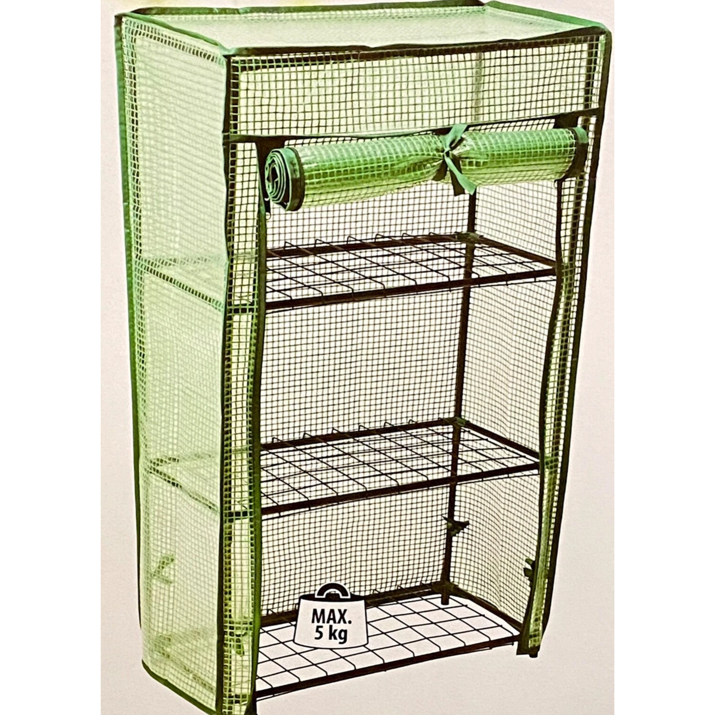 Koopman Kweekkas Mini Gewächshaus – 46 × 24 × 80 cm – Metallrahmen – Für Balkon & Garten – Grün