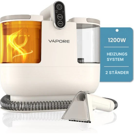 Vapore - Teppichreiniger - Möbelreiniger - 1200W - 1,79m Schlauch - Beige/Weiß