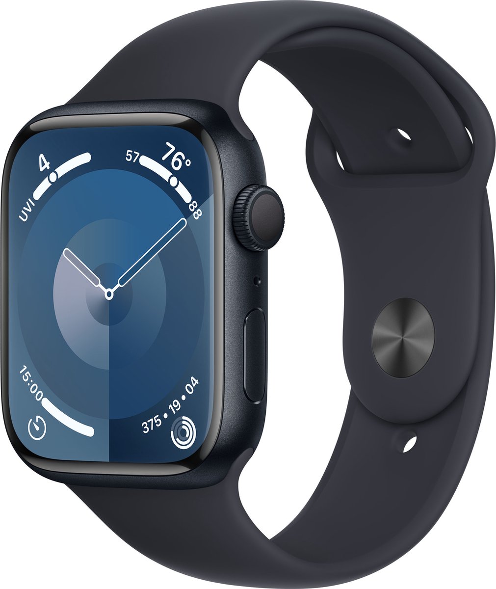Apple Watch Series 9 - 45mm - Mitternachts-Aluminiumgehäuse mit Mitternachts-Sportband - M/L