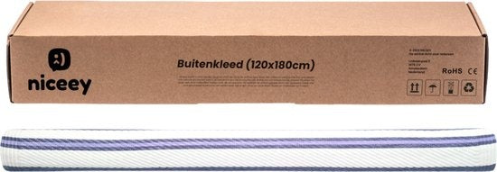 Niceey Outdoor Teppich - Gartenteppich - 120x180cm - Blau/Weiß